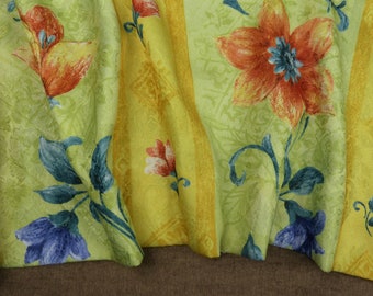 LARGE Vintage French Floral Brocade Curtain