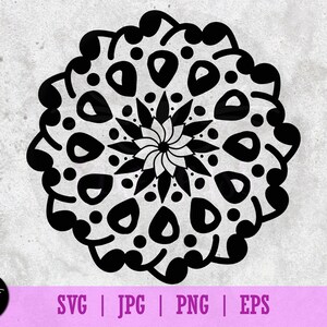 Mandala Abstract Design SVG Vector Illustration With PNG, EPS, Jpeg files 300 dpi Clip Art High Resolution Cut File Ready for Cricut
