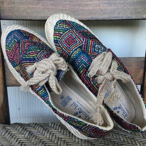 Mexikanische Handwerker - Canvas Schuhe - Jute-Turnschuhe - Zapatos Artesanos