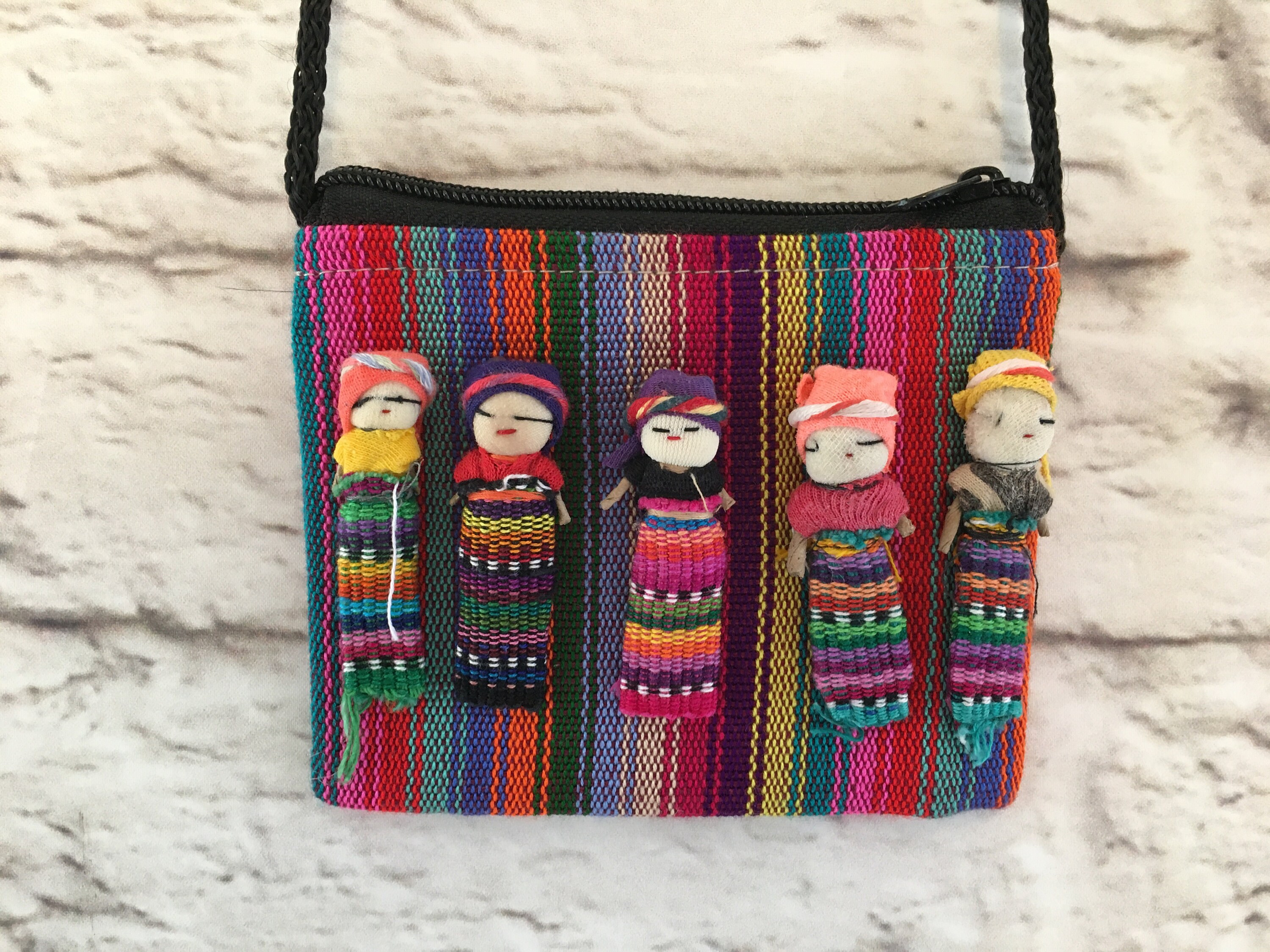 Embroidered Coin Purse Mexican Coin Purse Floral Coin Purse