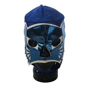 Handmade Mexican Blue Panther Lucha Libre Mask - Youth Kids Size