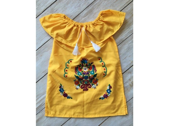 yellow mexican dress