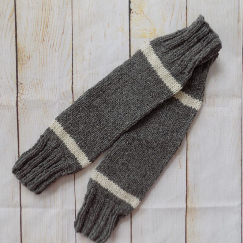 Gray Leg Warmers Gift for Her Striped Leg Warmers Women/'s Wool Leg Warmers Wool Knit Leg Warmers Mexican Leg Warmers