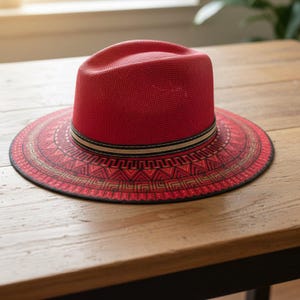 Handmade Mexican Sombrero Hat - Hand Painted Yute - Artesanal