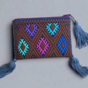 Handmade Embroidered Mexican Coin Purse - San Andres Larrainzar