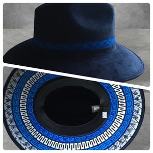 Handmade Mexican Mexican Sombrero Hat - Hand Painted Faux Suede - Artesanal