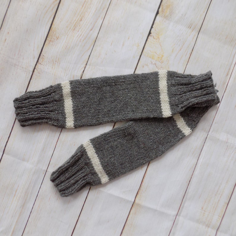 Gray Leg Warmers Gift for Her Striped Leg Warmers Women/'s Wool Leg Warmers Wool Knit Leg Warmers Mexican Leg Warmers