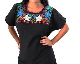Vestido Mexicano Feminino - Vestido Bordado Feminino - Vestido Fiesta Mexicano - Tamanho Médio - Tamanho Grande XL - Vestido Bordado - Vestido Mexicano