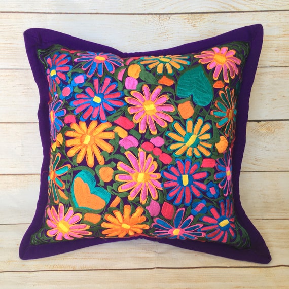 Mexican Pillow Cover Floral Pillow Mexican Serape Pillow Cover in 2020