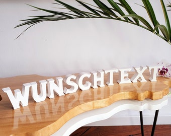 Wunschtext - Weiße Buchstaben