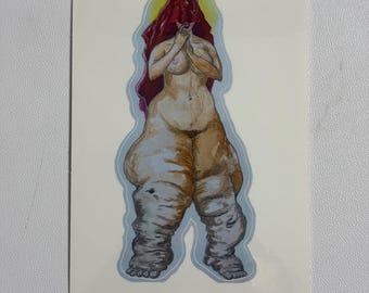 STICKER Scharlachrot