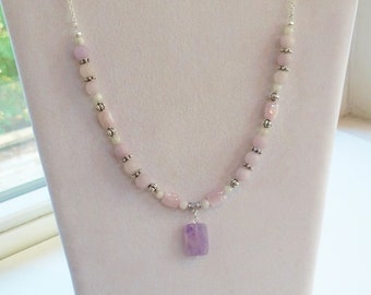 Kunzite and Lilac Amethyst Necklace