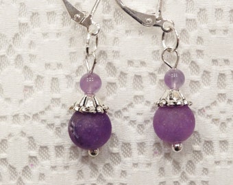 Lilac amethyst earrings