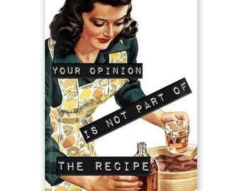 Funny Retro Kitchen Magnet: Sassy Housewife Humor
