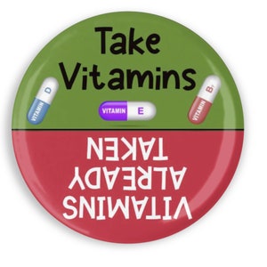 2.25&quot; Daily Vitamin Take Vitamins Reminder Refrigerator Appliance Magnet