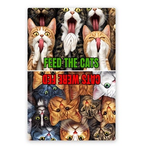 Feed the Cats 2&quot; x 3&quot; Funny Kitchen Magnet for Cat Owners