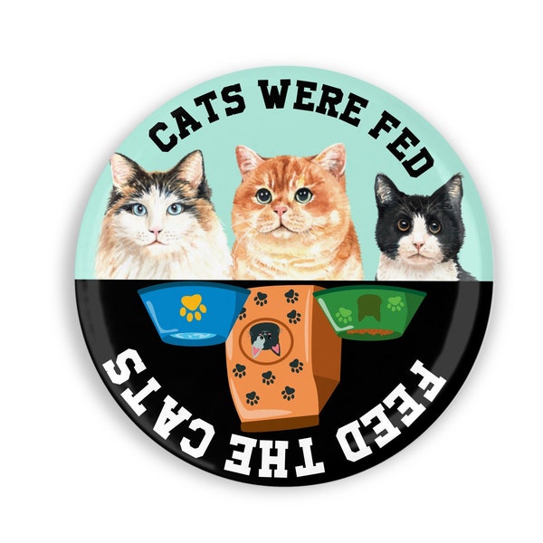 Cute Feed The Cats  Pet Feeding Reminder Fridge Magnet