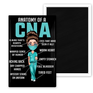 Funny Nurse Fridge Magnet: Anatomy of a CNA