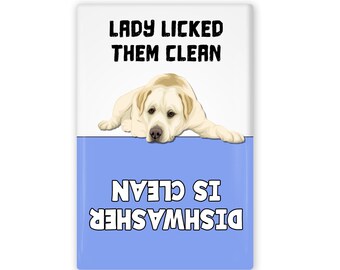 Personalized Labrador Retriever Clean Dirty Dishwasher Magnet