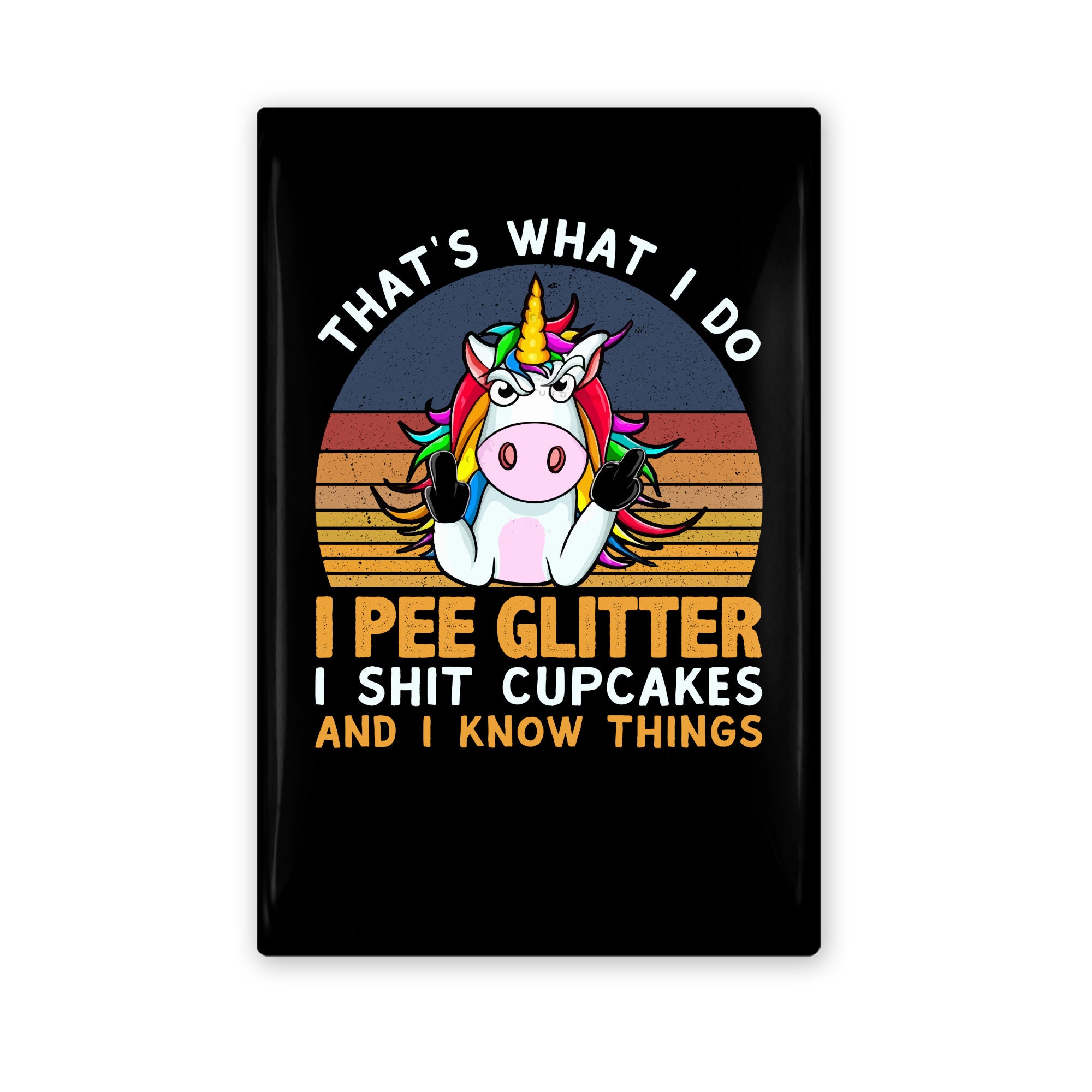 Thats What I Do I Pee Glitter Funny Unicorn Gifts' Sticker