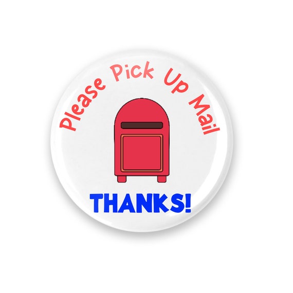 Red Mailbox Outgoing Mail Please Pick up Mailbox Etsy