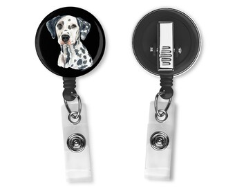 Dalmatian Dog Retractable Badge Reel ID Holder -  Australia