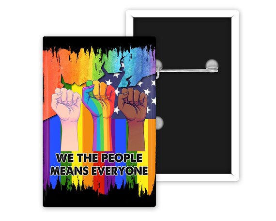 We the People Means Everyone LBBTQ Pride Rainbow Equality Pin - Etsy