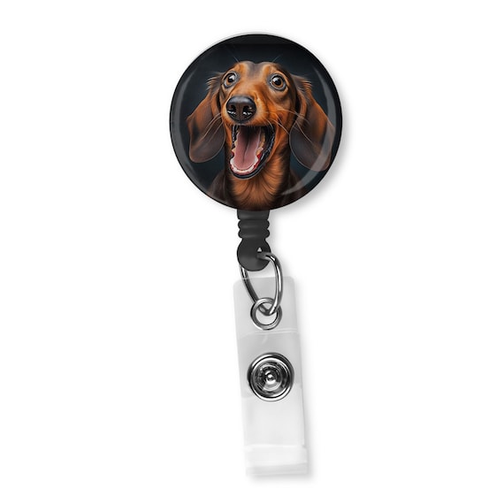 Cute Dachshund Badge Reel ID Holder A Fun and Functional Accessory for Dog  Lovers 