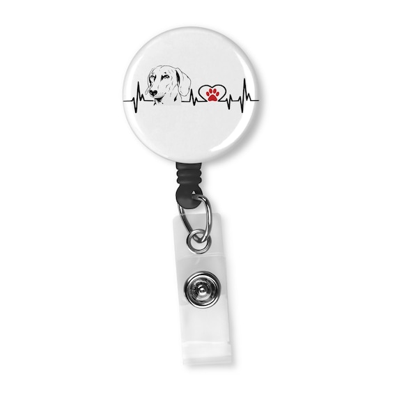 Dachshund Heart Keychain Clip 