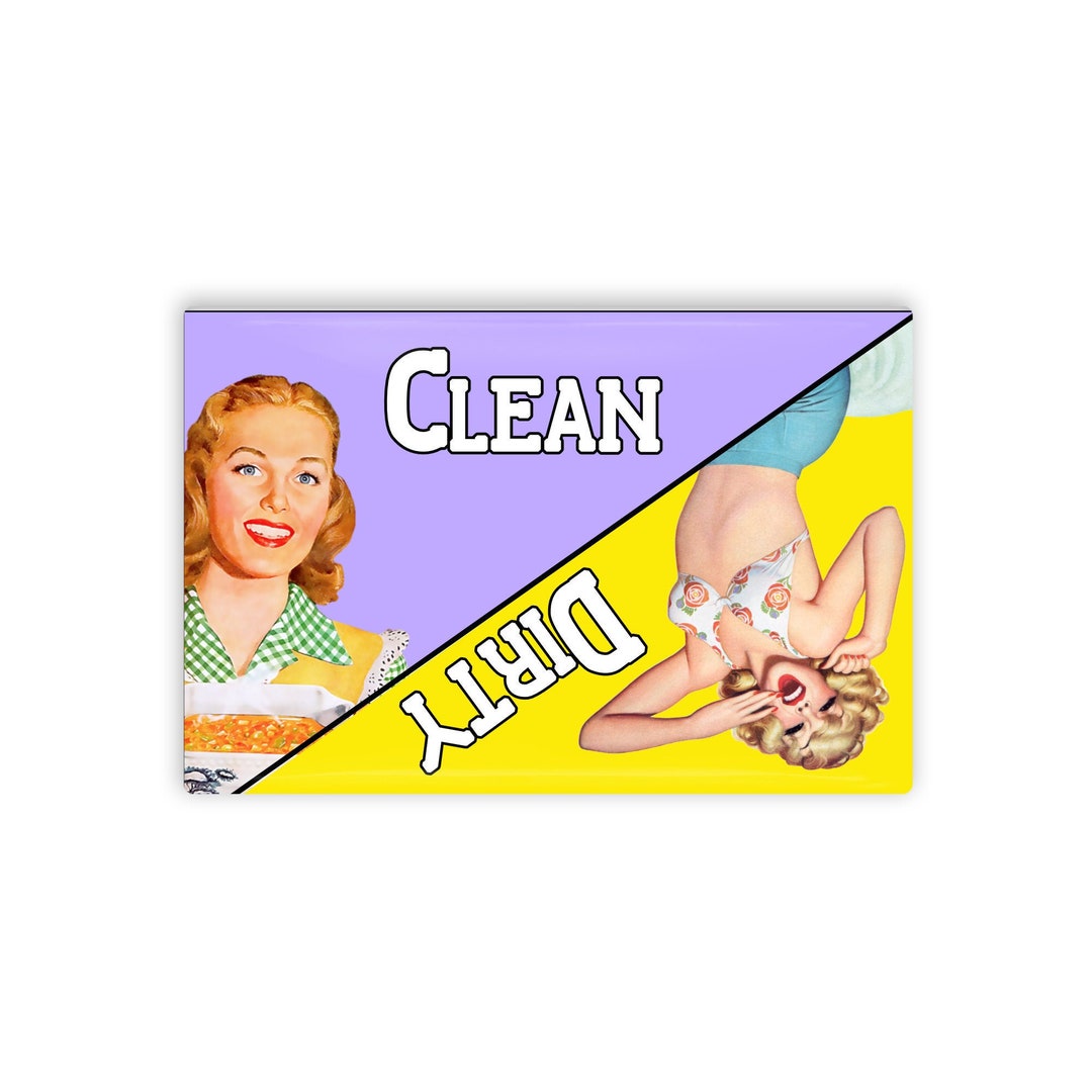 Retro Housewives Clean and Dirty Dishwasher 2 X 3 Etsy
