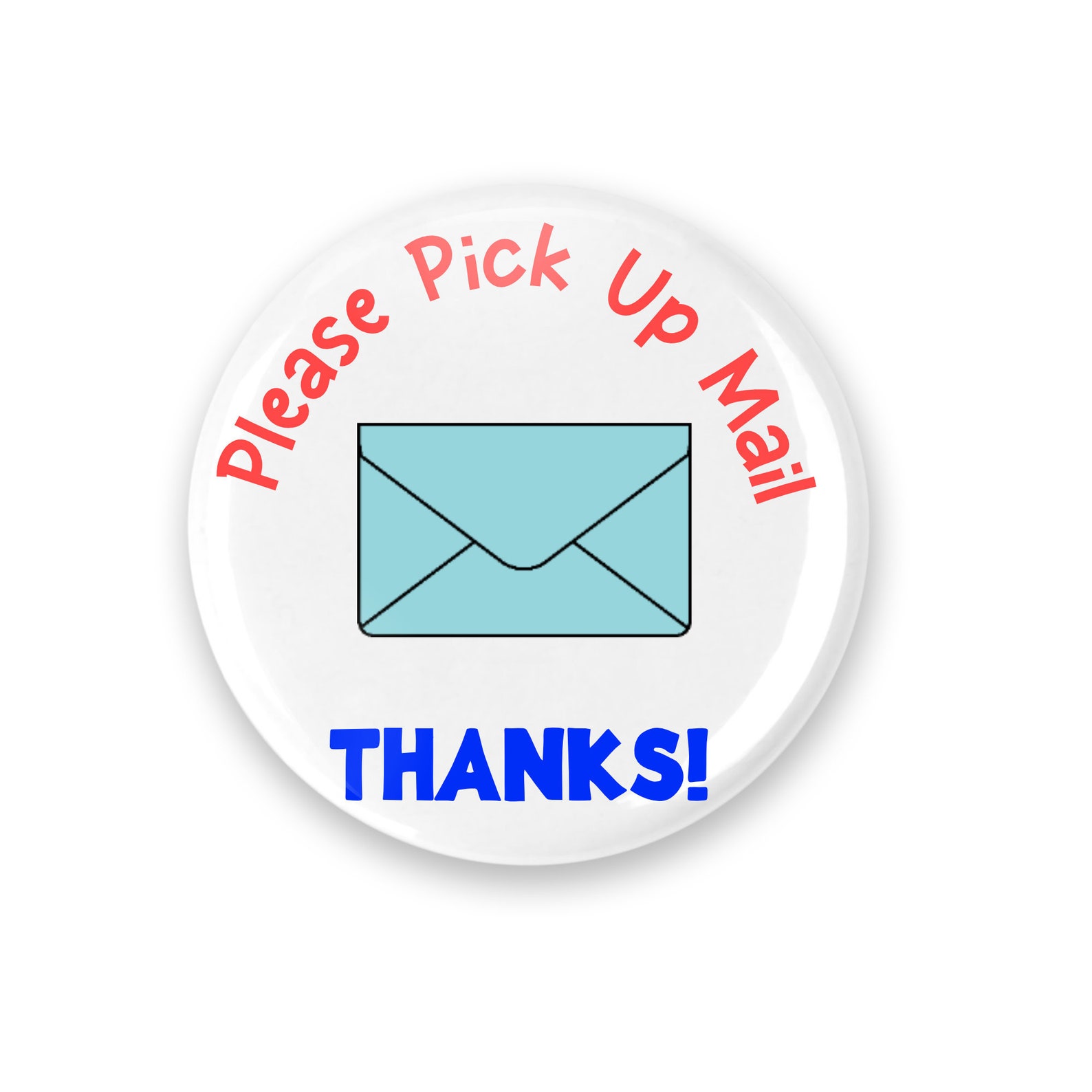 Please Pick up Mail Blue Envelope Outgoing Mail Alert Etsy