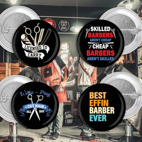 Barber Pin Etsy