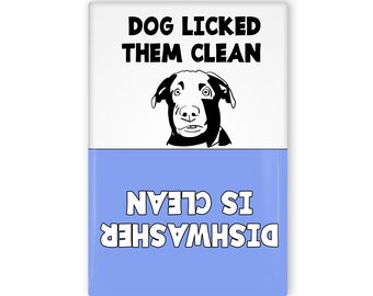 Personalized Funny Lab Face Labrador Retriever Rectangle Clean Dirty Dishwasher Magnet