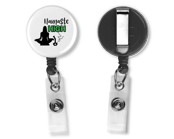 Namaste High Cute and Funny Badge Reel ID Holder 