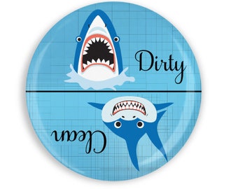 Cute Shark Clean Dirty Dishwasher Magnet