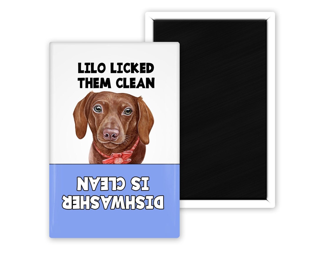 Adorable Dachshund Personalized Dishes Clean Dog Licked Them Clean