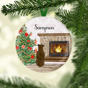 Pit bull Customize and Personalize Your Favorite Pitty Dog Christmas Ornament