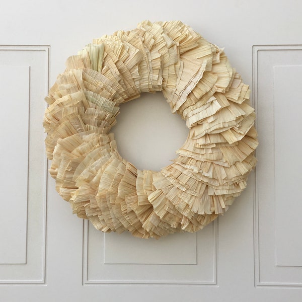 Natural Corn Husk Wreath