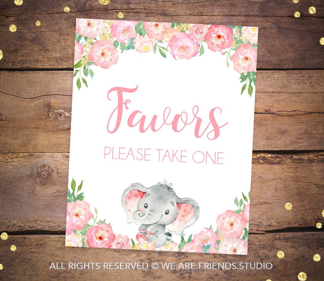 Favors Sign Printable Printable Baby Shower Favor Signs - Etsy