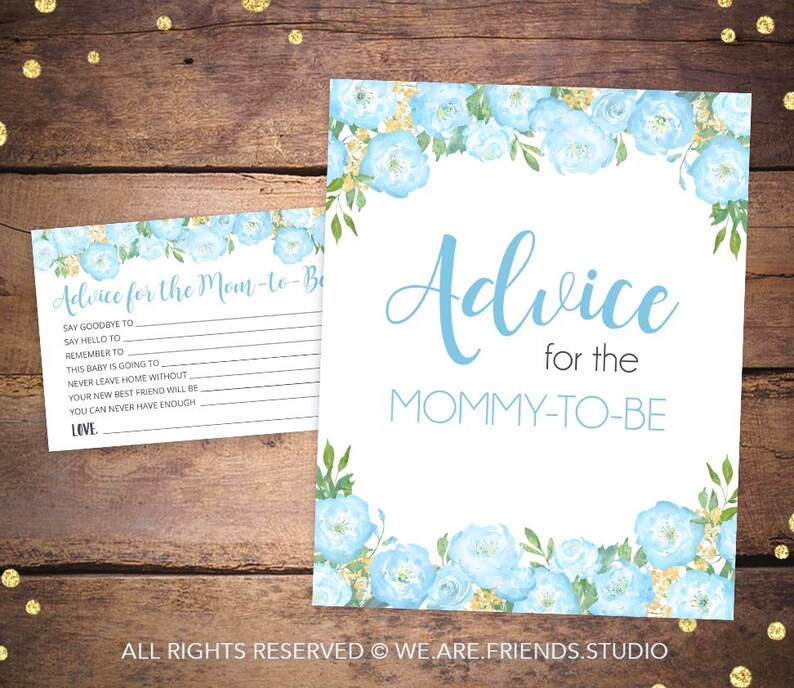 Printable Baby Shower Games Printable Advice for the Mommy Etsy