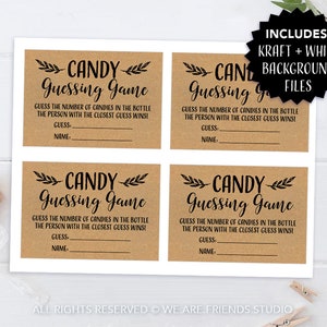Printable Baby Shower Games Printable Candy Guessing Baby - Etsy Canada