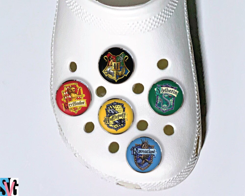 Harry Potter Crests Shoe Charms, Harry Potter Shoe Charms, Lapel Shoe…
