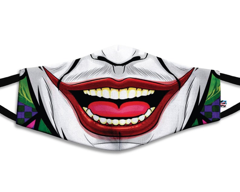 Joker Mouth Face Mask DC Comics Face Mask Sublimation Face Etsy