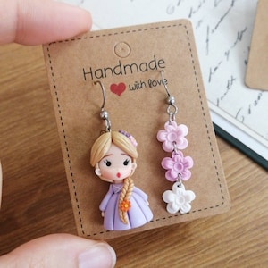 Earring, Chibi Doll Stainless Steel Hypoallergenic, Kawaii, Cute
