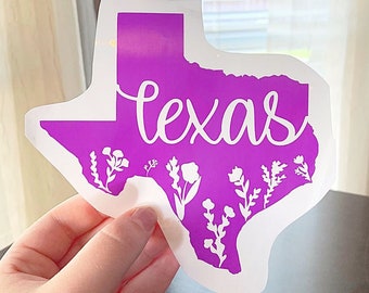 Texas Mama State Vinyl Decal Sticker Floral Cutouts Colors Black White Red Blue Green Purple Pink Custom Dallas San Antonio Houston Austin