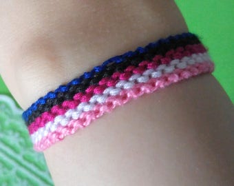 Genderfluid pride flag lgbt queer trans friendship bracelet genderqueer non-binary transgender