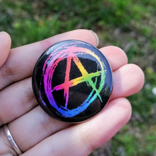 Badge fierté lgbt arc-en-ciel, anarchiste queer, lgbtq