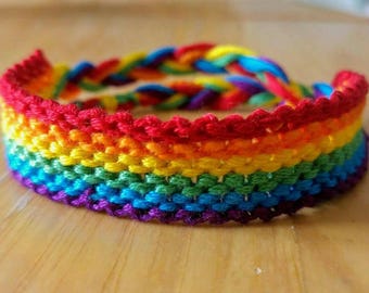 LGBT pride bracelet rainbow queer LGBTQ- gay pride- friendship bracelet- lgbt gift