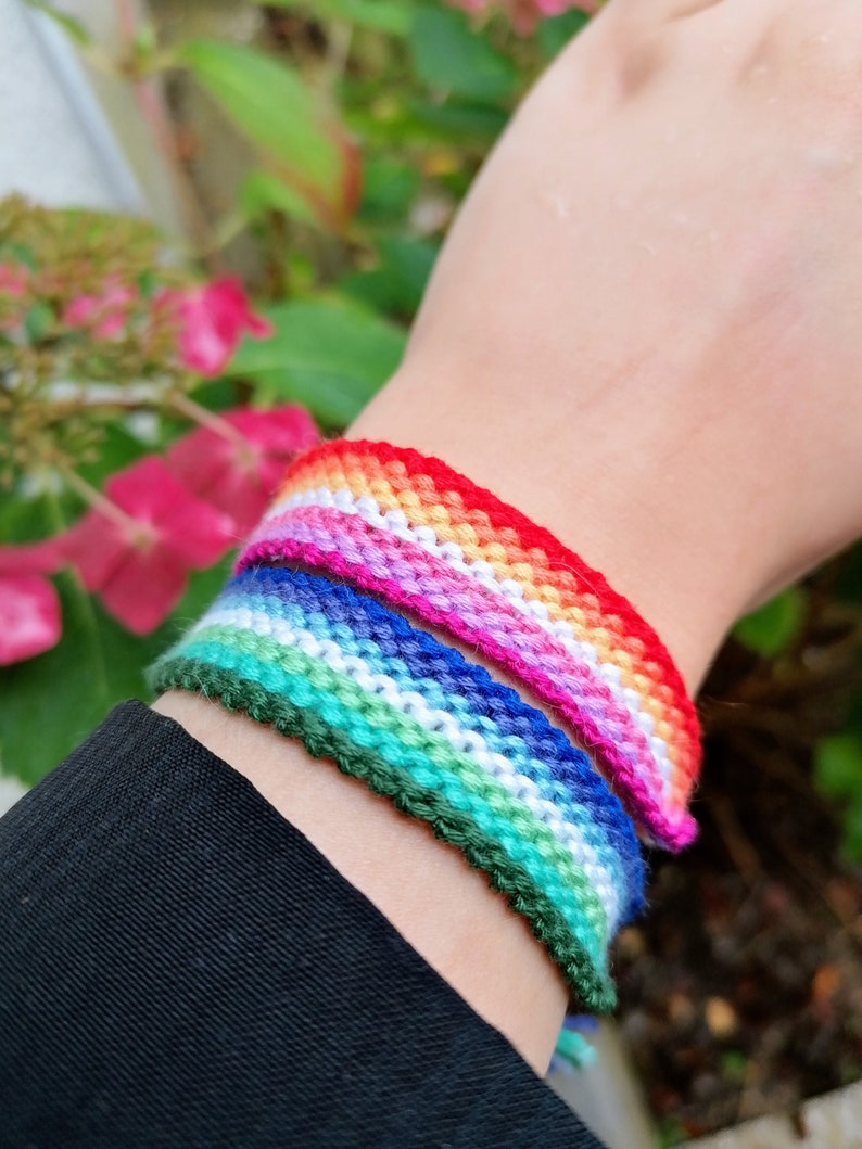 Lesbian gay lgbt pride friendship bracelet image 2