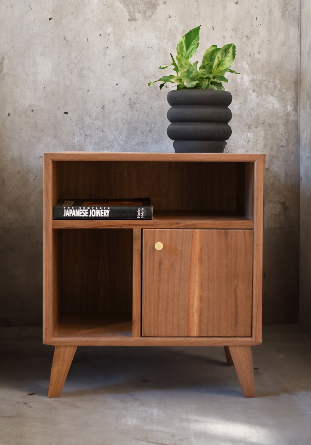 Minimalist Midcentury Modern Nightstand Etsy